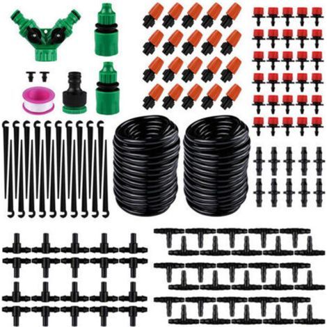 Système D'Irrigation Jardin, Kit D'Irrigation Goutte, Kit D'Irrigation Goutte À Goutte Automatique Avec20m Tuyau, Kit Arrosage Automatique Pour Jardin Pelouse Serre Plantes
