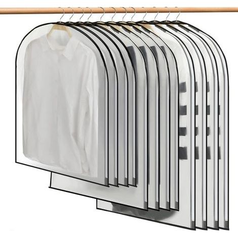 Housses De Vêtements, 12 Pcs Housse Pour Costume, Sac De Vêtement, Protection Transparentes Anti-poussière Imperméables(sx4+mx4+lx4)