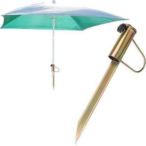 Pied De Parasol Avec Support Au Sol – Support De Parasol – Adapté À Divers Environnements – 2 Pièces
