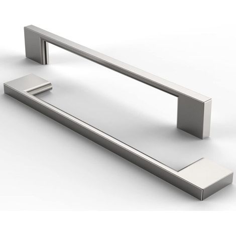Poignées De Meubles En Acier Inoxydable Brossé - Ensemble De 5 Pièces Pour Tiroirs, Armoires Et Cuisines (argent, Espacement Des Trous 160 Mm)