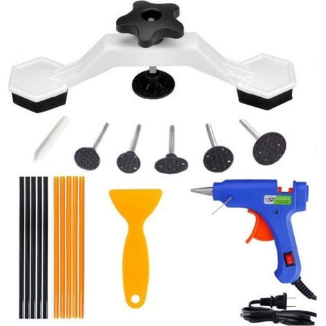 Kit De Réparation Carrosserie Sans Peinture – 10 Pièces Avec Pont Réglable Pour Voitures Et Appareils Ménagers