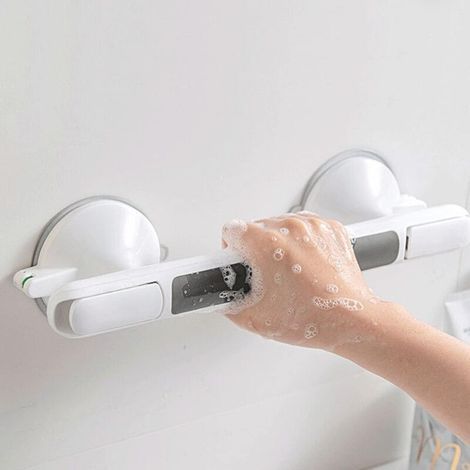Barre D'Appui À Ventouse, 2 Pièces, Poignée De Douche, Poignée De Sécurité, Support De Salle De Bain, Poignée De Douche, Pour Salle De Bain, Douche, Enfants Et Personnes Âgées