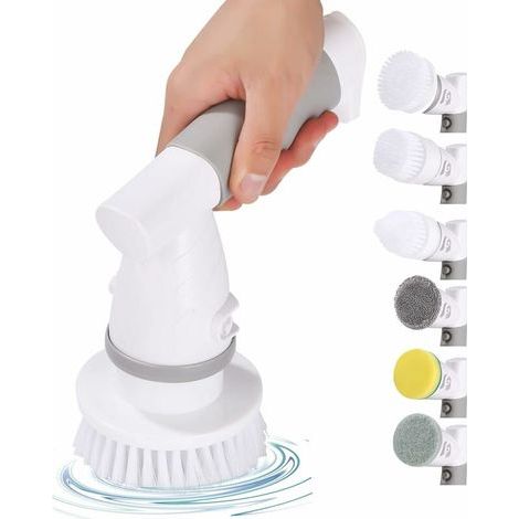 Brosse De Nettoyage Électrique Portatives, Brosse Electrique Nettoyage Salle Rechargeable, Brosse Remplaçables, Pour Nettoyage Du Carrelage