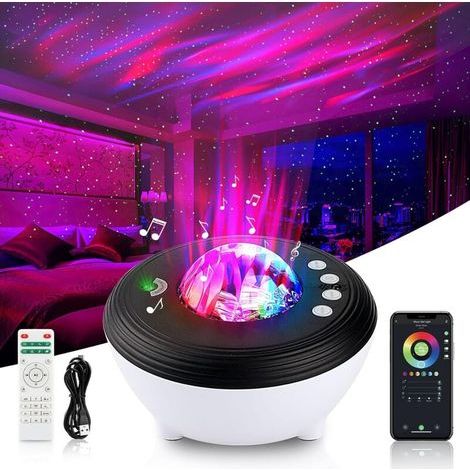 Veilleuse Pour Enfants, Led Projecteur Ciel Etoile Wifi Bluetooth, Projecteur Galaxie Veilleuse Etoile Projection Aide Sommeil Avec Bruit Blanc, Lampe Projecteur Compatible Alexa