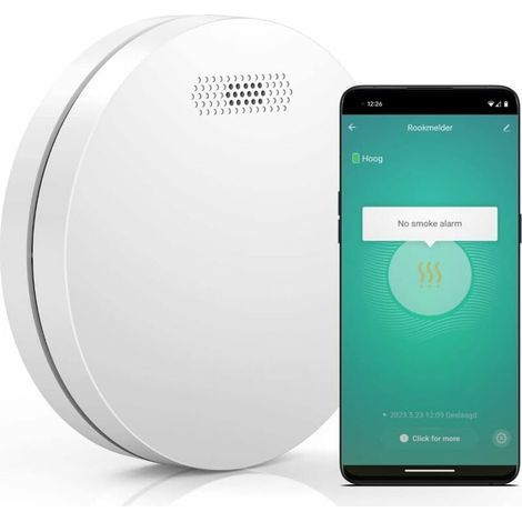 Détecteur De Fumée Connecté - Batterie De 10 Ans - Alarme Incendie Wifi Avec Smart Life - - 1 Pièce