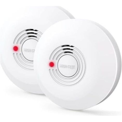 Détecteur De Fumée Avec Autonomie De 10 Ans, Alarme Incendie Pour Usage Domestique, Indicateur Led, Grand Bouton Test/silence