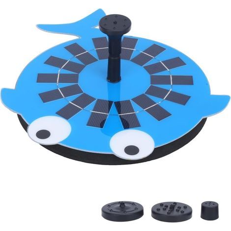 Bunthaus Fontaine Solaire Pour Bain D'Oiseaux, Pompe De Fontaine Solaire Étanche Ip68 Facile À Utiliser Avec 6 Buses Différentes Pour Petit Étang Pour Bain D'Oiseaux Pour Aquarium