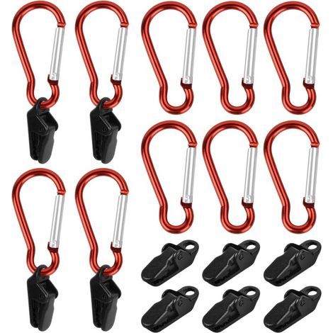 Bunthaus Csparkv 10 Sets Haute Qualité Pince Pour Bache Indispensable Pour Le Camping Attache Bache Bonne Stabilité Clips De Fixation Pour Bâche