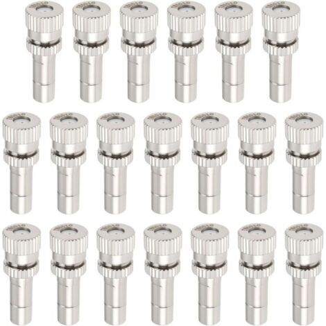 Bunthaus Lot De 20 Buses D'Atomisation À Connexion Rapide De 6 Mm Avec Trou De 0,6 Mm Adaptées Aux Jardins Serres Et Systèmes De Refroidissement