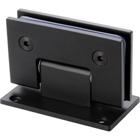 Pair Clip De Salle De Bains En Acier Inoxydable Moulé Avec Précision À 90 Degrés, Charnière De Salle De Douche D'Hôtel Noir Mat, Clip De Porte En Verre Noir