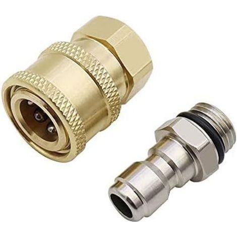Bunthaus Csparkv 1x1x1cm 1/4'' Ensemble Nettoyeur Haute Pression Rapide Connecteur Coupleur Haute En Laiton Adaptateur Raccord Nettoyeur Haute Coupleurs De Nettoyeurs Haute Pression Pour Pistolet À Ea