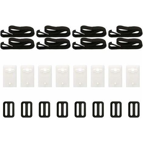 Bunthaus Kit De Fixation De Couverture De Piscine Solaire 8 Pièces, Kit Avec Sangles De Bobine Universelles Pour Fixer La Couverture Solaire, Adapté Aux Piscines Creusées