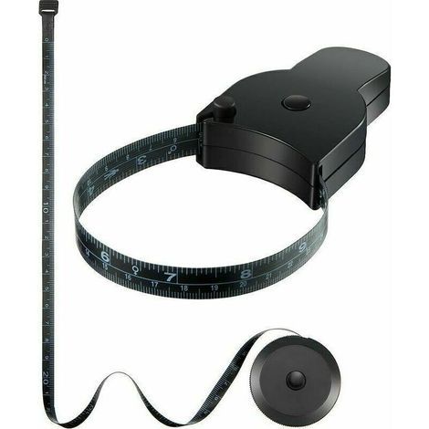 Pair Lot De 2 Rubans À Mesurer Pour Le Corps Ruban À Mesurer En Tissu De 60 Pouces Comprend Une Goupille De Fermeture Et Un Ruban Rétractable À Bouton-poussoir Noir