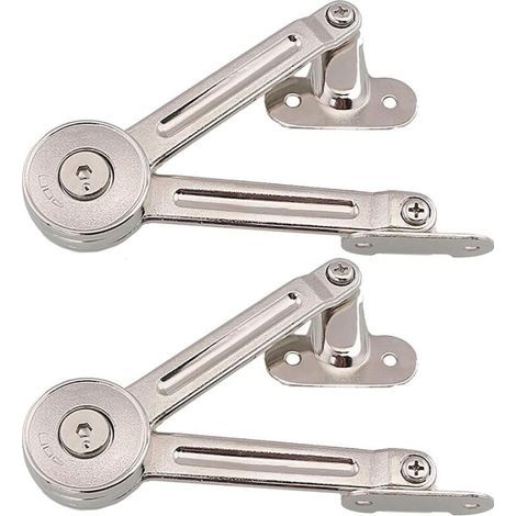 Bunthaus Lot De 2 Charnières De Support De Levage Pour Porte De Meuble - Supporte Jusqu'à 20 Kg - Angle D'Ouverture 75°/90°/110° - Livré Avec Clé Hexagonale