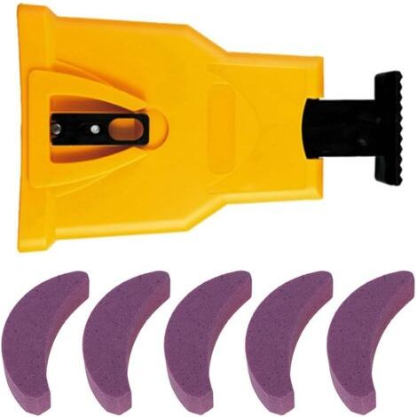 Bunthaus Affûteur De Tronçonneuse Portable - Livré Avec 5 Pierres À Aiguiser Pour Affûter Rapidement Les Chaînes De Tronçonneuse (14 À 20 Pouces) Pour Une Coupe Précise Et Une Longue Durée De Vie