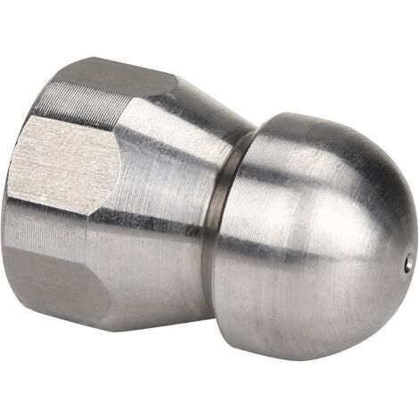 Bunthaus Buse De Jet D'Égout Fixe En Acier Inoxydable, Nez De Bouton 3/8 Pouce Femelle Orifice 4.0, 4000 Psi