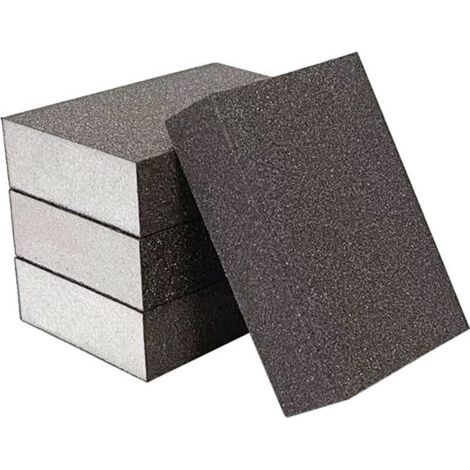 Bunthaus Lntyq Quatre Faces Cale A Poncer, Eponge Abrasive De Polissage, Eponge De Ponçage Pour Bois Métal Peinture, Set D'Éponges À Grain, Bloc De Abrasif Manuel En Argile, Utilisation Humide Et Sèch