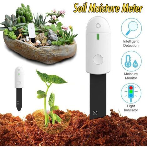 Bunthaus Capteur Testeur De Sol, Humidité Plante Meter Sol, Intelligente Hygrometre Plante, Surveillance Automatique Du Niveau D'Humidité/lumière/fertilité/température