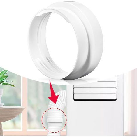 Bunthaus Cyslmuk – Connecteur De Tuyau Climatiseur 130-150 Mm – Polypropylène Épais – Anneau En Acier Intégré – Installation Facile Sans Adhésif