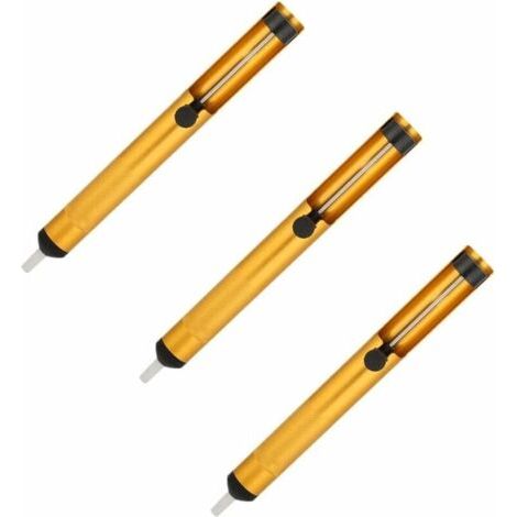 Bunthaus Lot De 3 Pistolets À Aspiration Manuels, Pompe À Dessouder, Ventouse À Souder, Fer À Souder, Outil Manuel (doré)