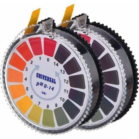 Papier Test Ph, Bandelettes De Test (2 Rouleaux), Bandelettes Ph Pour Piscine, Indicateur De Ph Complet (0-14).