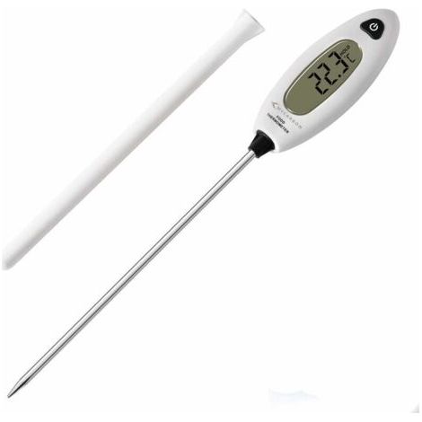 Bunthaus Thermomètre De Cuisson Numérique À Sonde Longue, Lecture Instantanée, 5 Secondes, Grand Écran Lcd, Pour Viande, Barbecue, Pâtisserie Et Bain.