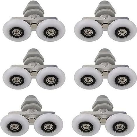 Bunthaus Csparkv 25mm Roulette Porte Douche, 4pcs Roulettes De Porte De Douche Coulissantes, Pour Trou De Verre De 10-14mm, Roulettes Pour Porte De Douche