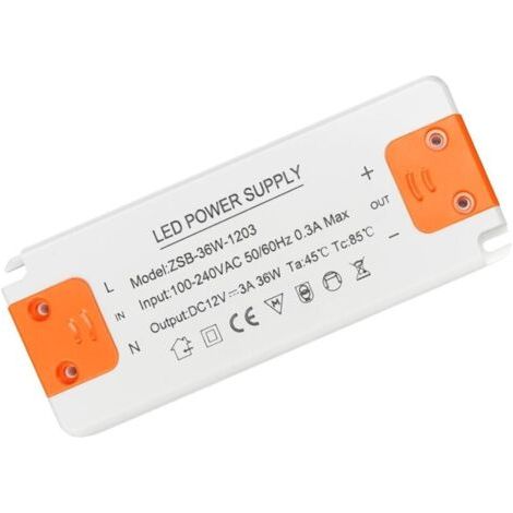 Bunthaus Transformateur 220v 12v - Gonew21 Transformateur Led Driver, 36w 3a Alimentation Transfo 230v, Sans Scintillement, Sans Bruit, Pour Lampes Halogènes