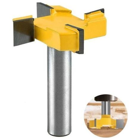 Bunthaus Fraise À Raboter, 8mm Tige Routeur Bit, Fraise À Aplatir, Fraise À Plaque, Fraise À Bois Pour Défonceuse, T Forme Routeur, Pour Le Travail Du Bois En Surface