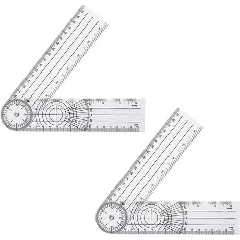 Ensemble De 2 Goniomètres Pour Kinésithérapie Médicale Règle De Mesure Multi-angle Idéal Pour La Thérapie Sportive