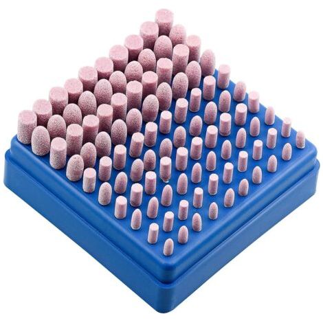 Bunthaus 100 Pcs Polissage Abrasif Monté Roue De Meulage D'Outil Rotatoire En Pierre Pour Outils Rotatoires De Dremel Tige De 3 Mm