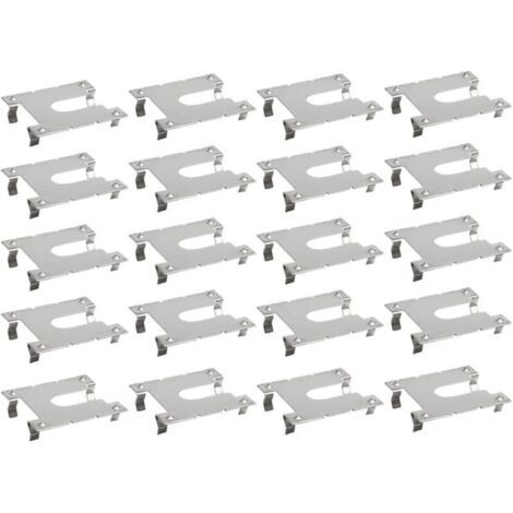 Bunthaus Lntyq Lot De 20 Clips De Mise À La Terre Pour Panneaux Solaires Pv En Acier Inoxydable