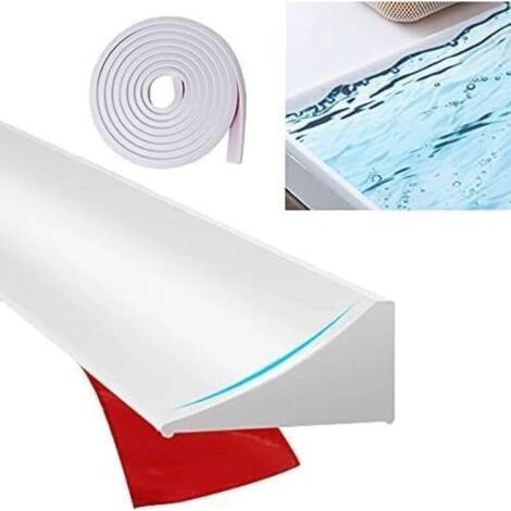 Bunthaus Lntyq – Barrière D'Eau En Silicone 300cm – Système De Rétention Pour Douche – Bande Auto-adhésive Imperméable – Flexible Et Facile À Installer