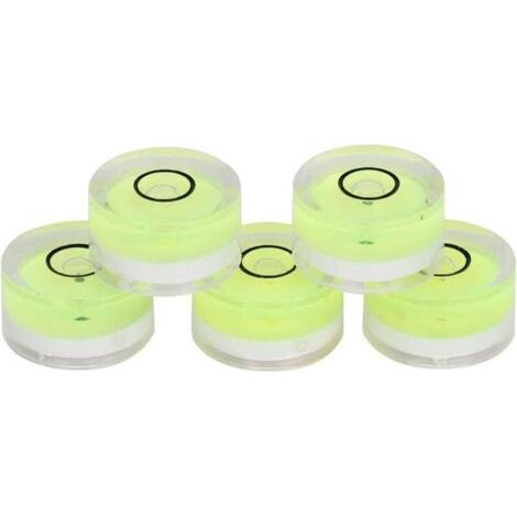 Bunthaus Lntyq 5 Pièces 15mm Mini Niveau À Bulle, Niveau Bulle Rond, Niveau À Bulle Rond , Niveau Pour Échelle D'Équilibre Et Outil De Mesure De Diamètre