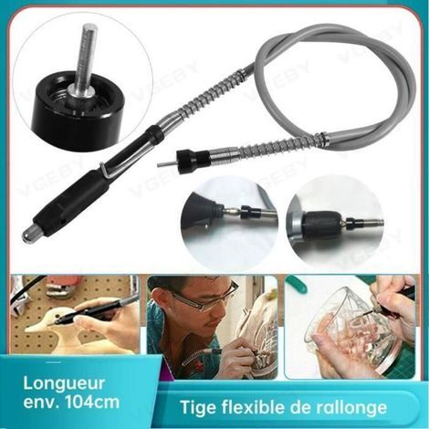 Pair Rallonge Flexible - Nouvelle Rallonge Flexible Arbre - Meuleuse Rotative - Polissage - M8 Mandrin Sans Clé