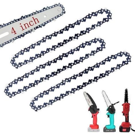 Pair Merous Mini Chaîne De Tronçonneuse De 4 Pouces-chaîne De Tronçonneuse Électrique Sans Fil En Trois Pièces