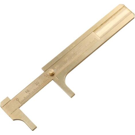 Bunthaus 60mm Pied À Coulisse En Laiton - Calibre Coulissant Vernier - Étrier De Poche - Règle De Poche En Laiton