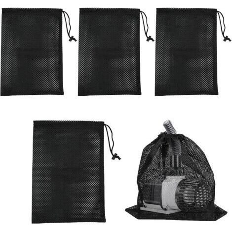 Bunthaus 4 Pièces Sac De Pompe, Sac En Filet De Filtre De Pompe, Sac De Barrière De Pompes, Sac Filtrant De Pompes À Eau En Maille (noir)