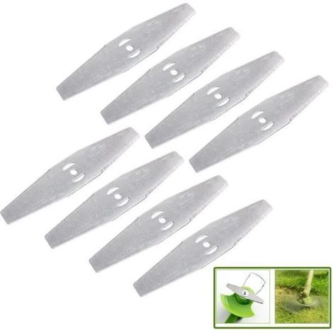 Pair Lot De 8 Lames De Tondeuse À Gazon En Métal - Tête De Rechange Pour Tondeuse À Gazon