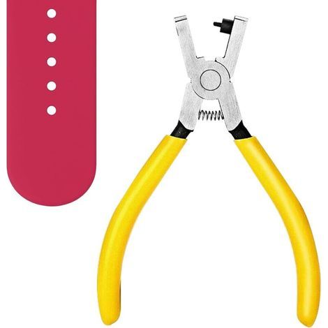 Bunthaus Pince Perforatrice Pour Ceinture Et Bracelet De Montre, Outil De Perforation En Cuir 5 Pouces, Pince Universelle À Trou Ceinture Rond 2mm
