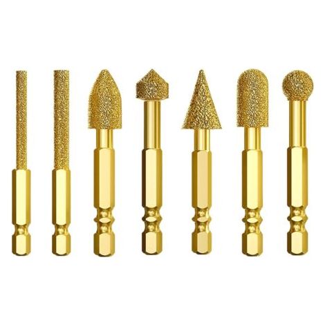Jeu De Fraises En Carbure, Kit De Limes Rotatives À Tige Hexagonale De 7 Pièces, Fraises À Découper En Acier Au Tungstène Avec Bord Tranchant, Accessoires D'Outils Électriques Avec Fonction D