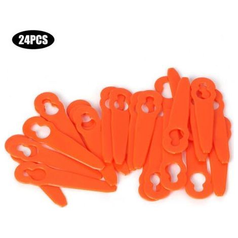 24 Pièces De Lames De Coupe Pour Tondeuse À Gazon Orange Accessoires De Remplacement-