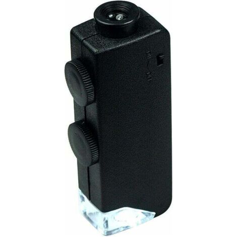 Bunthaus Mini Microscope Avec Zoom 60x À 100x Et Loupe Éclairée Pour Bijoutiers, Pièces De Monnaie, Pierres Précieuses, Timbres, Montres Et Pierres.