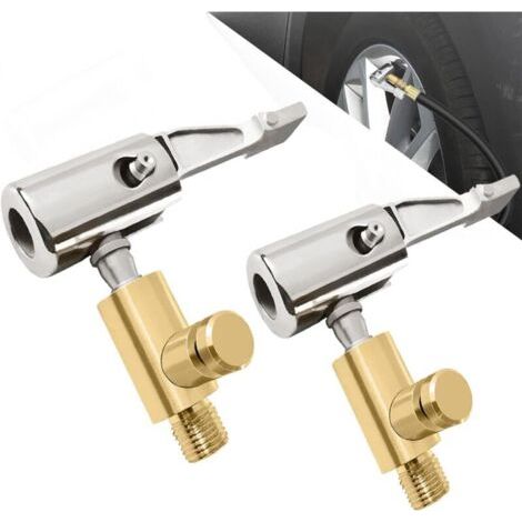 Bunthaus 2pcs Adaptateur De Valve De Pneu De Voiture, Adaptateur Valve De Air Pompe, Embout Gonflage Pneu Voiture Portable Adaptateur De Bouche Filetée Voiture Accessoires De Connecteur De Pompe À Air