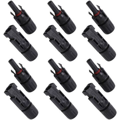 Bunthaus 12 Pcs Connecteur De Cellule Solaire Connecteur De Câble Étanche Industriel Pour Panneaux Solaires (1000v-30a)