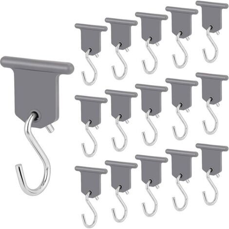 Bunthaus Lot De 16 Crochets Auvent Campingcar Accessoires Pour Tente De Noël, Campingcar, Caravane, Montage Facile