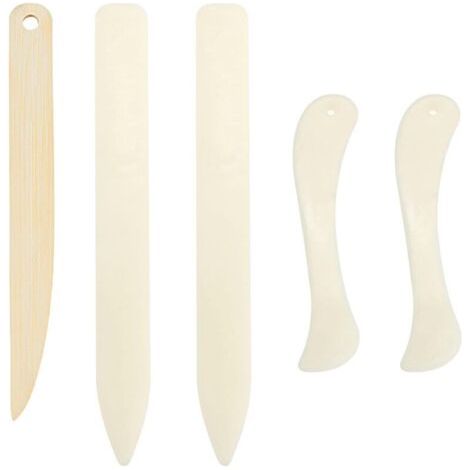 Bunthaus 5 Pièces Plioir En Os Pour Papier, Plioir Scrapbooking, Plieur À Papier En Os, Pliage Outil À Plier Le Papier, Plieuse À Os Creaser, Pour Plier Le Papier De Carte/lignes De Marquage