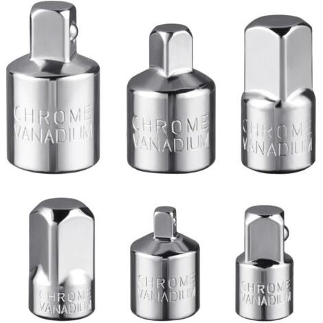 Bunthaus Jeu D’adaptateurs De Douilles, 6 Pièces Adaptateur À Cliquet Réducteur De Douille 1/2" À 3/8"",3/8"" À 1/2"",3/8"" À 1/4"",1/4"" À 3/8"",1/2"" À 1/4"",1/4"" À 1/2"" Pour Cliquets À Écrous, D