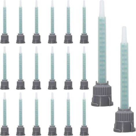 Bunthaus 20 Pièces Buse Bi Composant 1:1 Buse De Mélange Statique Tube De Mélange Époxy Mélangeur Statique Pour Pistolet À Colle Plastique Pistolet Colle Bi-composant Pour Métal Bois Maçonnerie