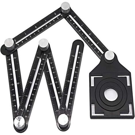Bunthaus Règle De Mesure Multi Angle, Multifonctions Règle Poreuse Outil De Rapporteur